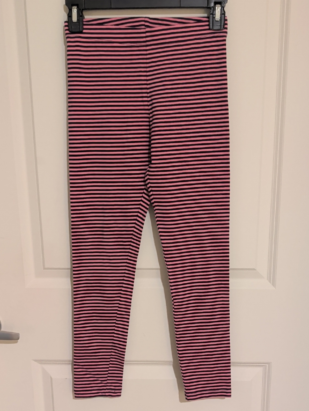 Primary Kids Pink & Navy Striped Leggings